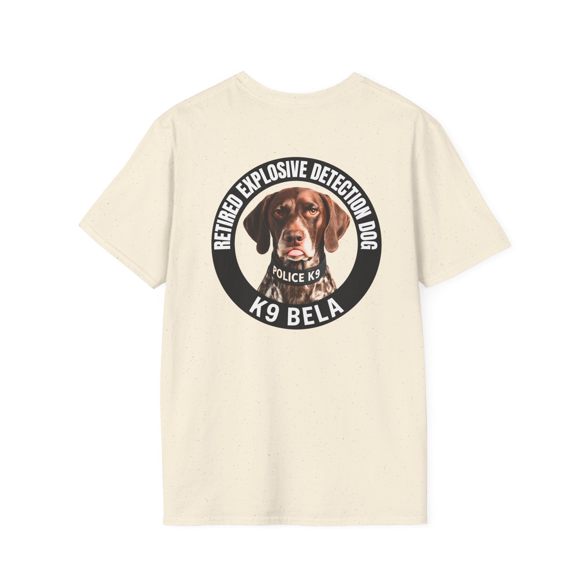 Retired K9 Bela T-Shirt – No Pet Policy™ | Wear the Change!