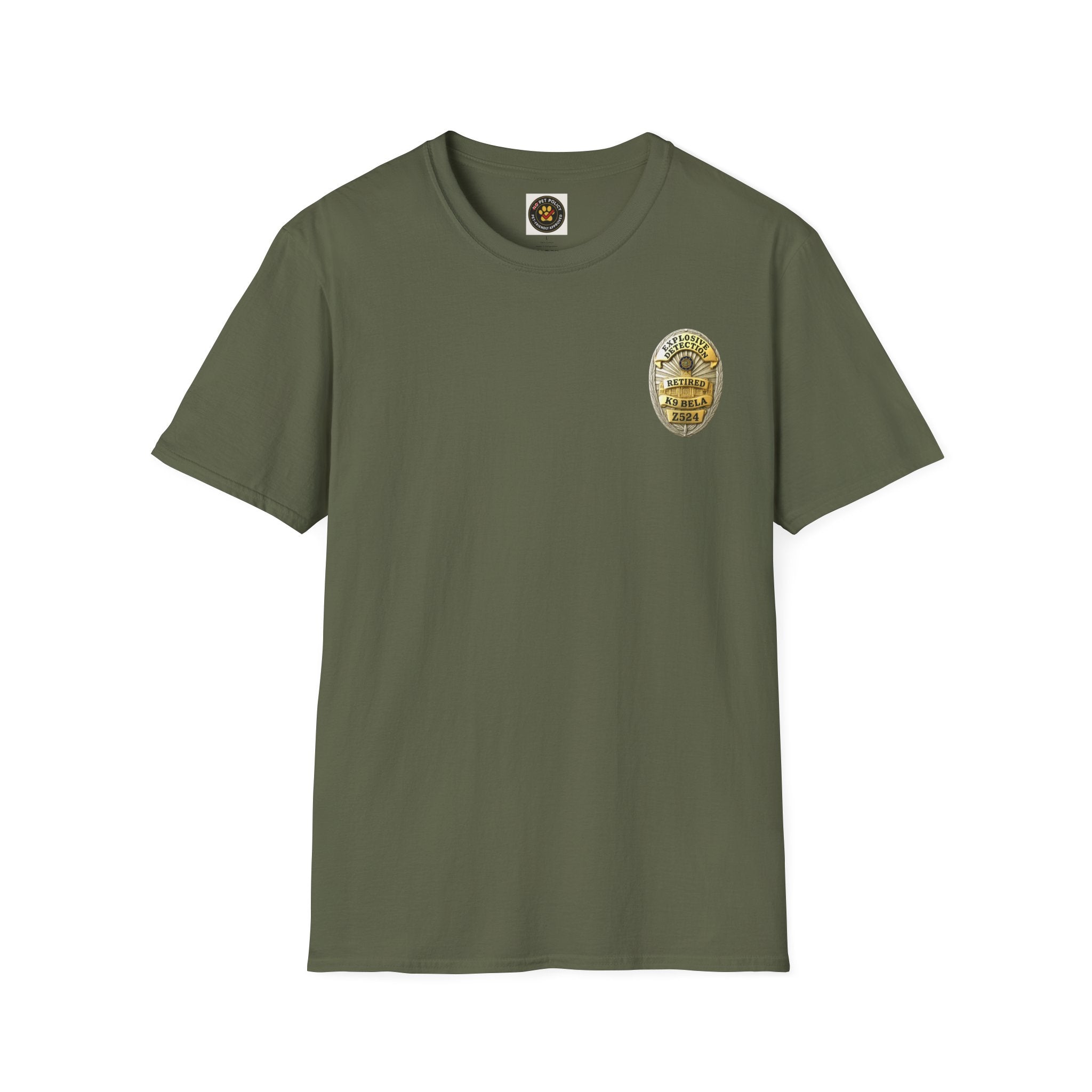 K9 Bela "Not a Tool, a Partner" Badge Tee– No Pet Policy™