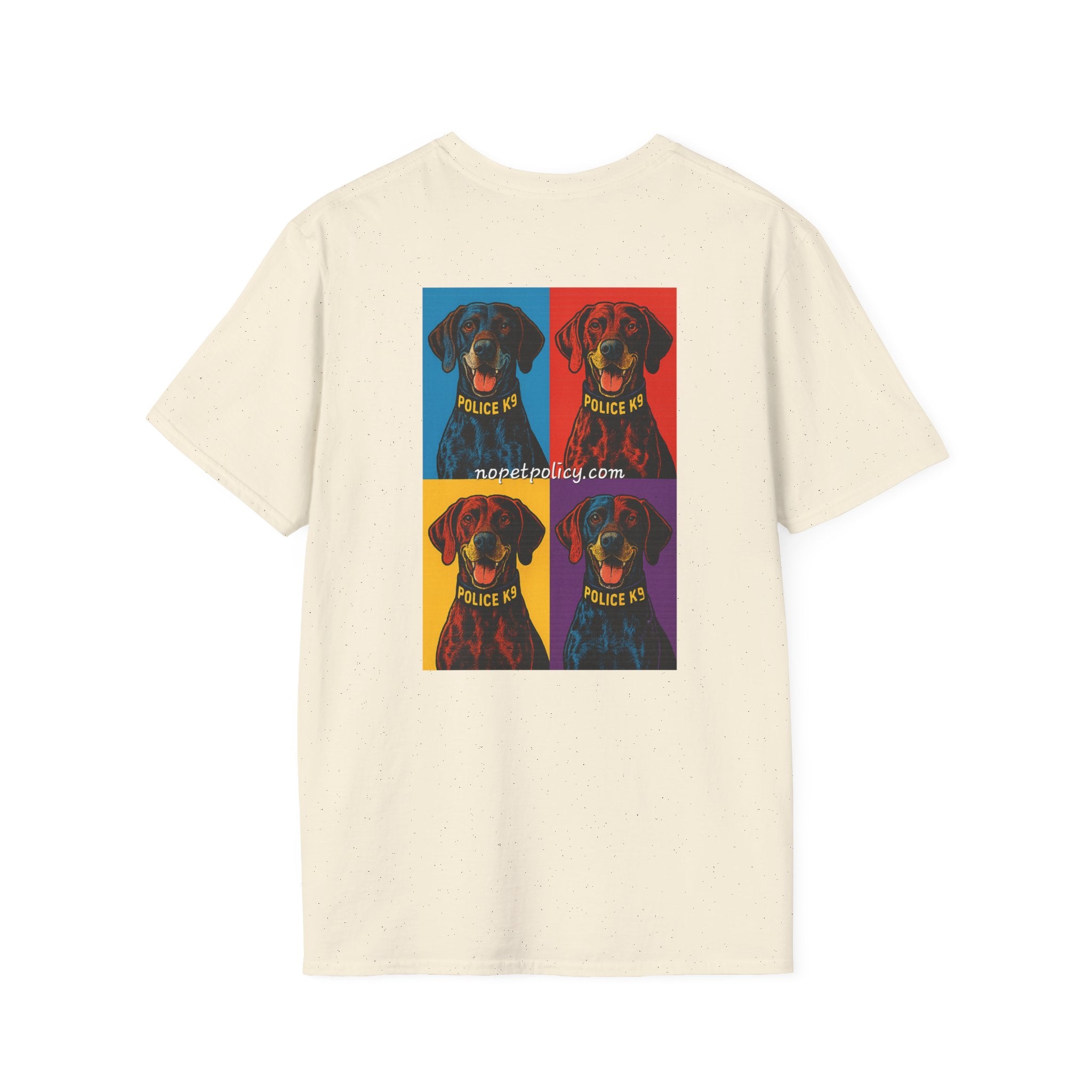 K9 Bela "Pop Art" T-Shirt – No Pet Policy™ | Wear the Change!