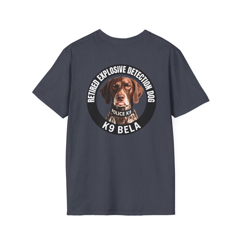 Retired K9 Bela T-Shirt – No Pet Policy™ | Wear the Change!