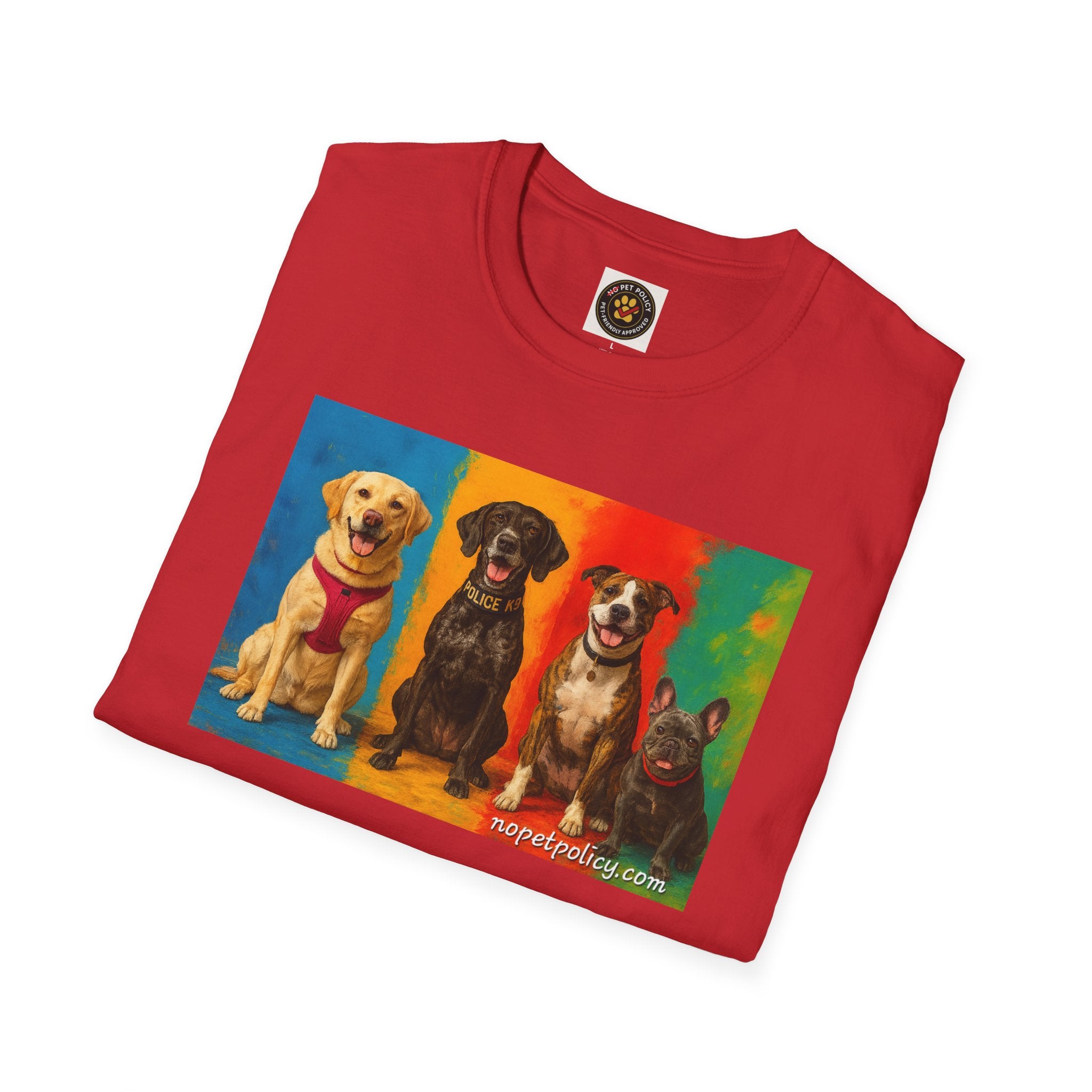 K9 Bela "The Gang" T-Shirt – No Pet Policy™ | Wear the Change!