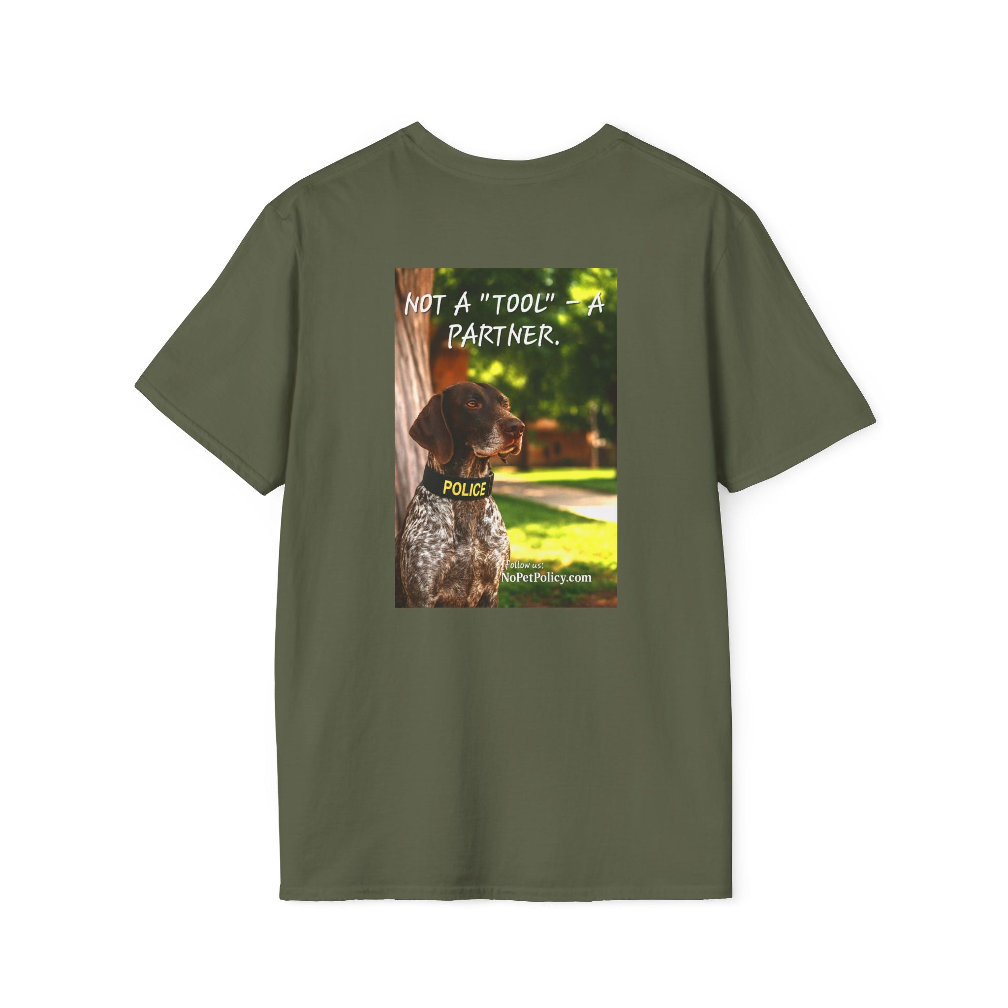 K9 Bela "Not a Tool, a Partner" Badge Tee– No Pet Policy™