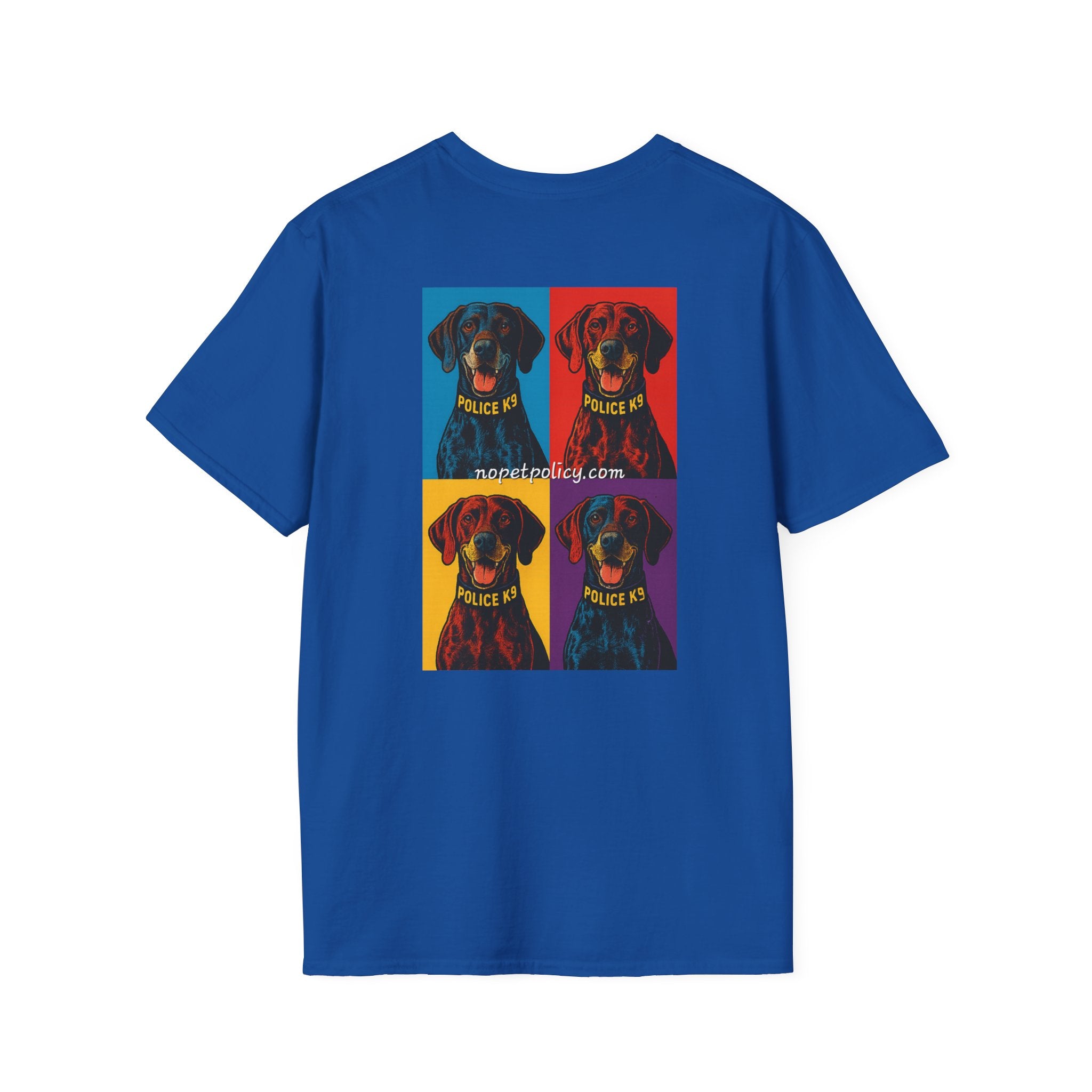 K9 Bela "Pop Art" T-Shirt – No Pet Policy™ | Wear the Change!