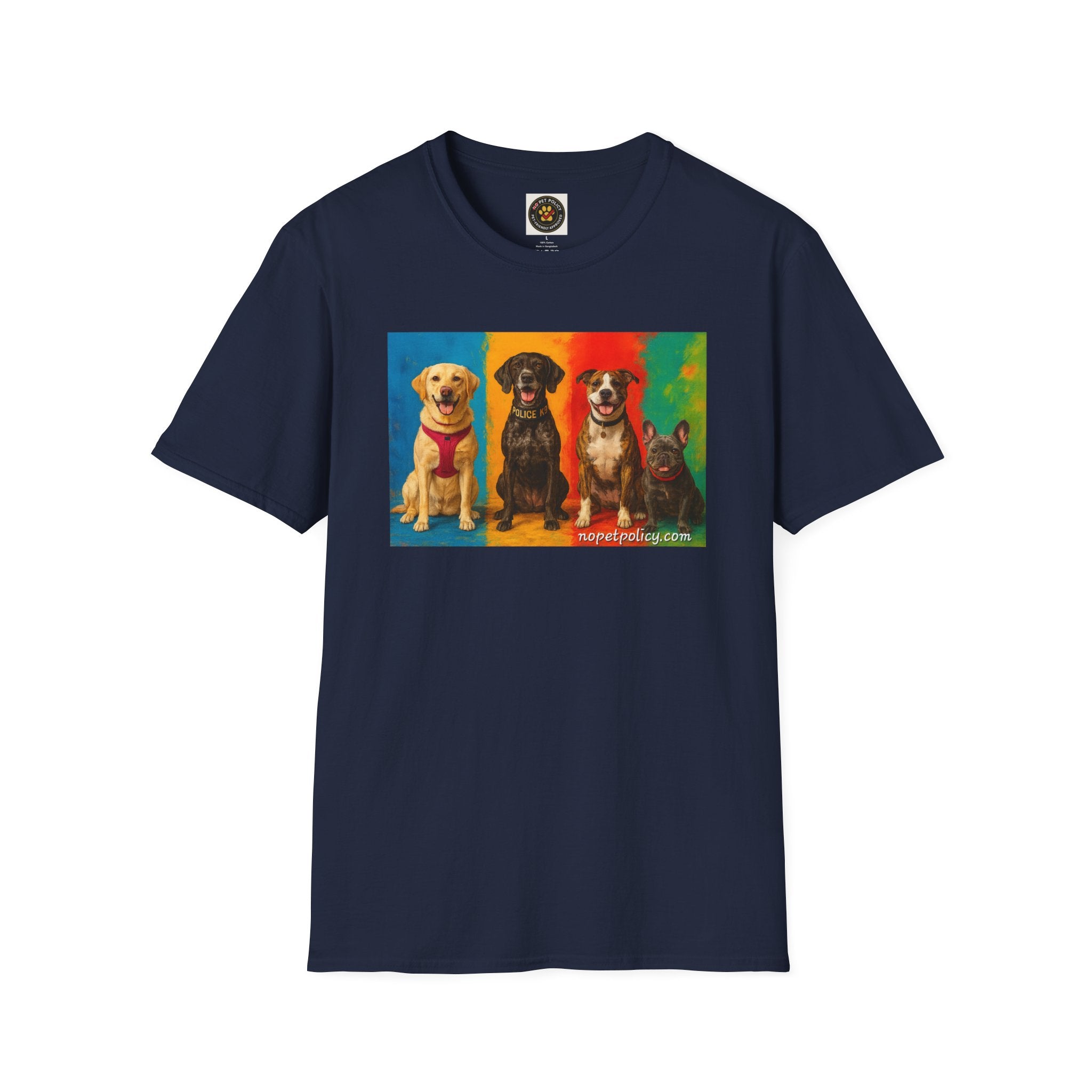 K9 Bela "The Gang" T-Shirt – No Pet Policy™ | Wear the Change!