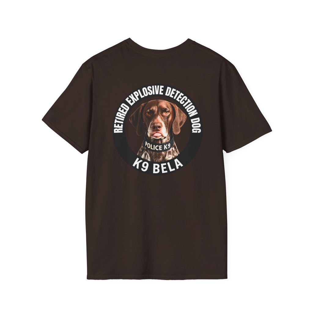 Retired K9 Bela T-Shirt – No Pet Policy™ | Wear the Change!