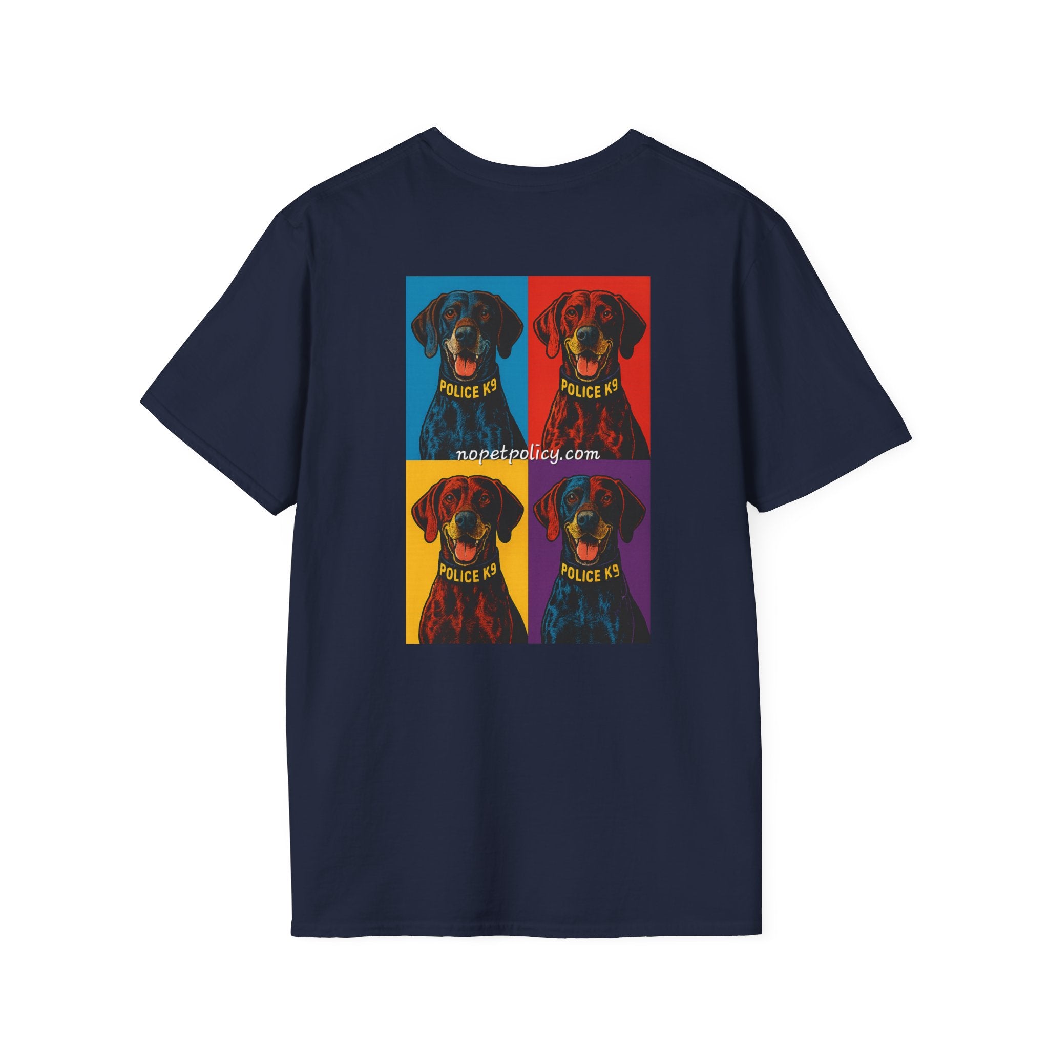 K9 Bela "Pop Art" T-Shirt – No Pet Policy™ | Wear the Change!