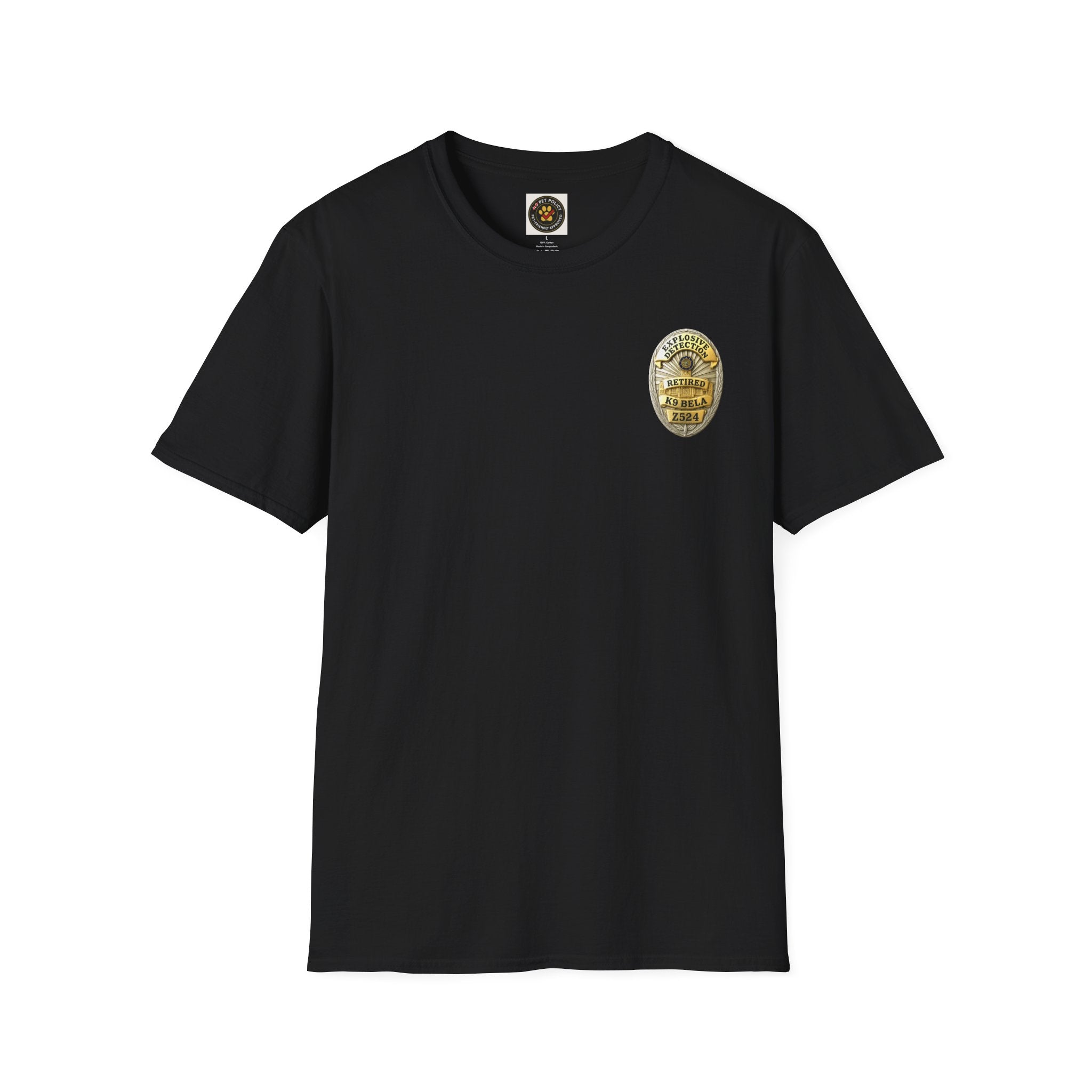 K9 Bela "Not a Tool, a Partner" Badge Tee– No Pet Policy™