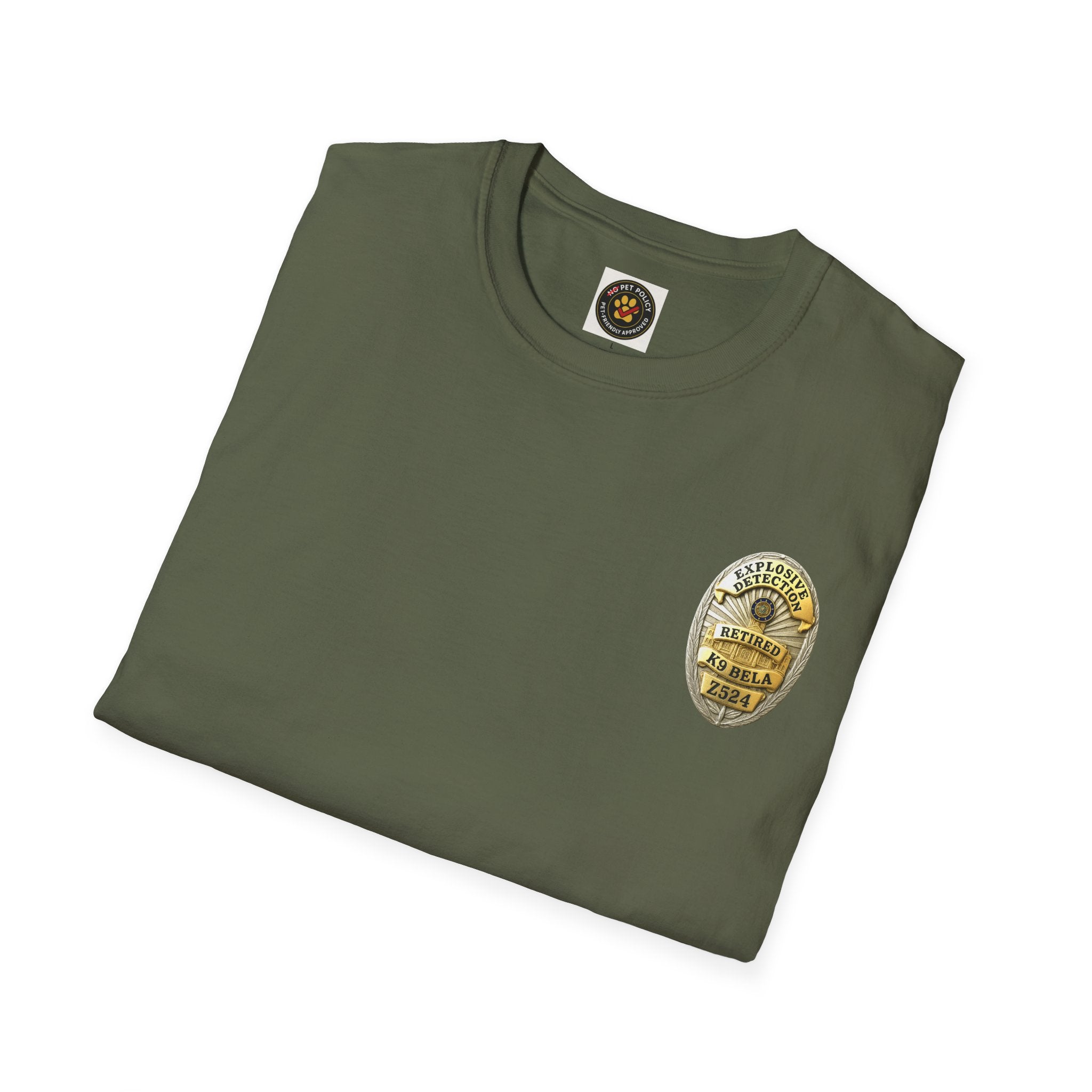 K9 Bela "Not a Tool, a Partner" Badge Tee– No Pet Policy™